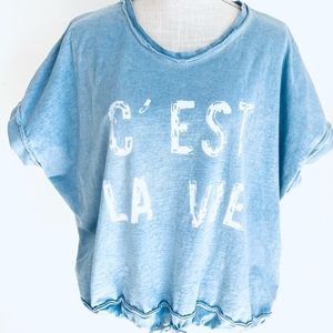 Venti6 C’ EST LA VIE Oversized Tee Shirt Top